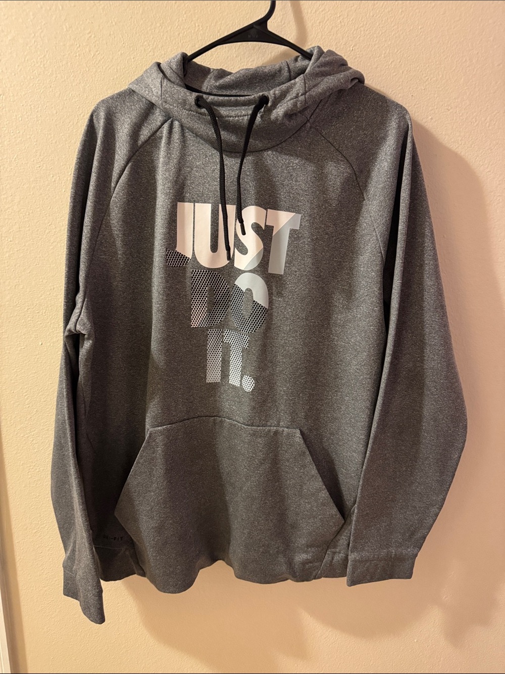 Nike Gray 'Just Do It.' Pullover Hoodie